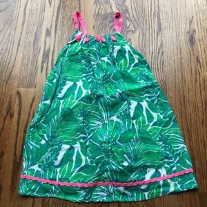 Tommy Bahama SZ 5 green/pink palm sleeveless dress